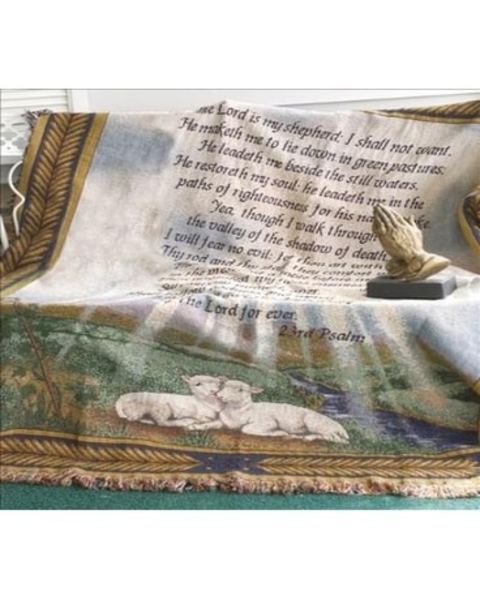 23rd Psalm Throw with Lambs from Rees Flowers & Gifts in Gahanna, OH