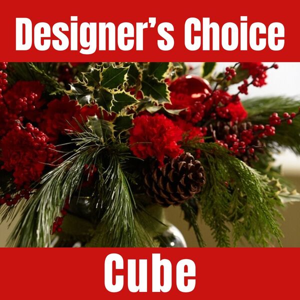 Designer's Choice Holiday Cube from Rees Flowers & Gifts in Gahanna, OH