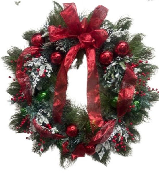 Festive Cheer Holiday Wreath from Rees Flowers & Gifts in Gahanna, OH
