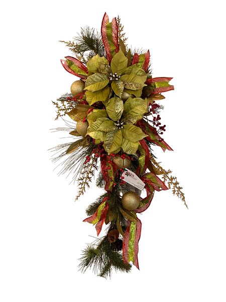 Joyful Christmas Silk Door Swag <br><b>Sale! Save 30%</b> from Rees Flowers & Gifts in Gahanna, OH
