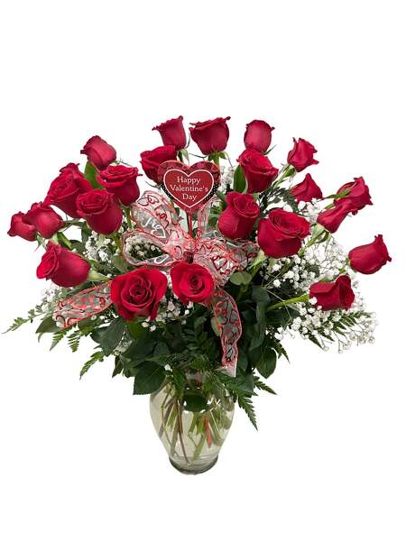 The Valentine Two Dozen (choice of colors) from Rees Flowers & Gifts in Gahanna, OH