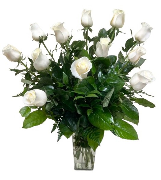 The Classic Dozen White from Rees Flowers & Gifts in Gahanna, OH