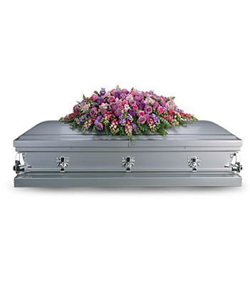 Lavender Tribute Casket Spray from Rees Flowers & Gifts in Gahanna, OH