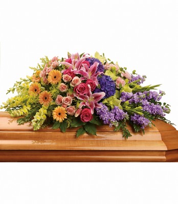Garden of Sweet Memories Casket Spray from Rees Flowers & Gifts in Gahanna, OH