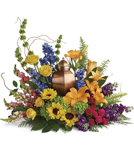 With All Our Hearts Cremation Tribute from Rees Flowers & Gifts in Gahanna, OH